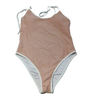 NWT $54 Lumi Swim Swimwear One Piece MEDIUM(8-10) Tan Strap